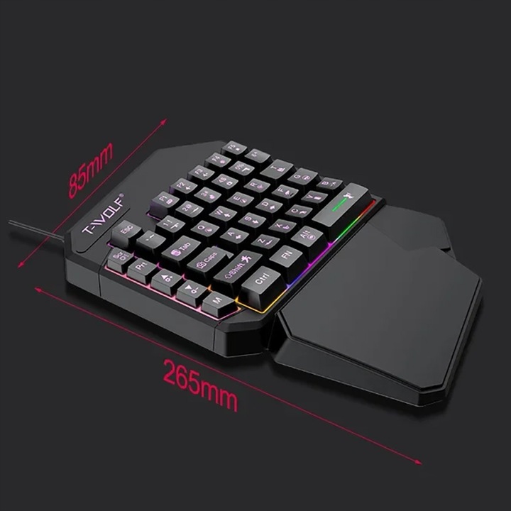 KLAWIATURA DLA GRACZY NA RĘKĘ GAMINGOWA LED KEYPAD