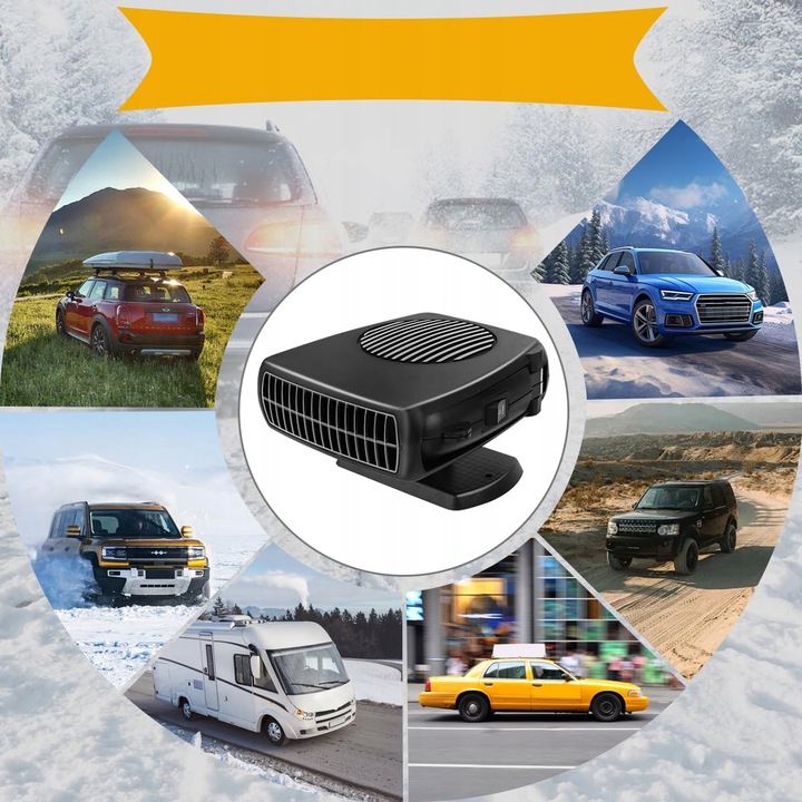 12V 200W PODGRZEWACZ SAMOCHODOWY PRZENOŚNY TERMOWENTYLATOR SAMOCHODOWY