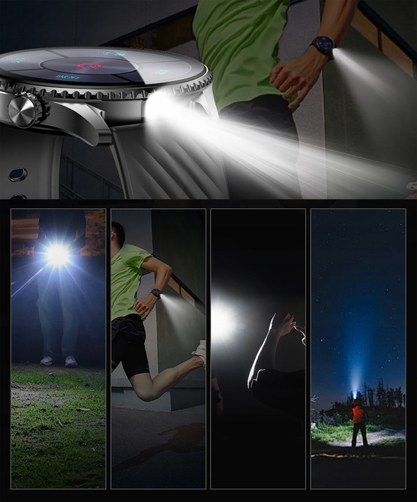 ZEGAREK MĘSKI SMARTWATCH AMOLED EKG DO ROZMÓW GLUKOZA CIŚNIENIE 440 MENU PL