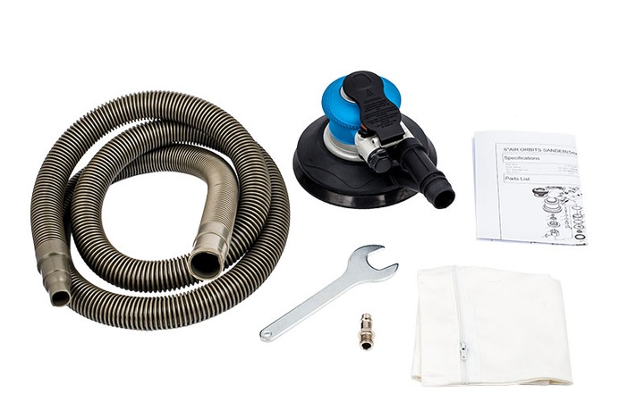 SZLIFIERKA OSCYLACYJNA PNEUMATYCZNA MIMOŚRODOWA 150mm Z WĘŻEM REGULACJA