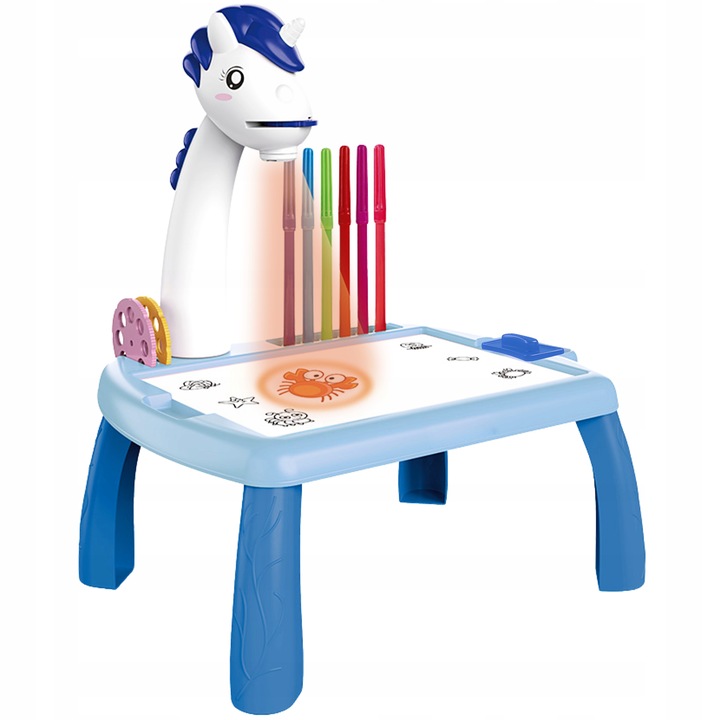 Projektor do Rysowania dla Dzieci Rzutnik do Nauki Tablica ze Stołem Mazaki