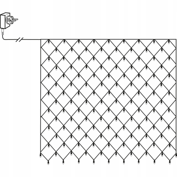 Siatka LED 3x3 M 320 LED Biała Zimna Lampki Choinkowe Led Zewnętrzne