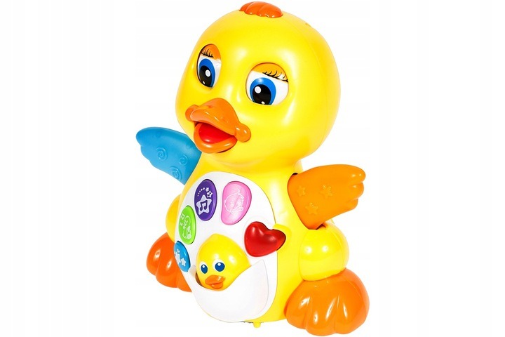 INTERAKTYWNA KACZUSZKA KACZKA GRA JEŹDZI MACHA SKRZYDEŁKAMI SERCE KWACZE