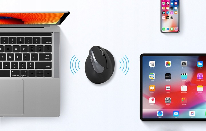 BEZPRZEWODOWA MYSZ PIONOWA DELUX M618MINI DB ERGONOMICZNA MYSZ BLUETOOTH