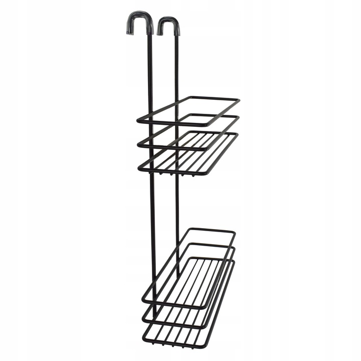 DRUCIANA PÓŁKA ŁAZIENKOWA ZAWIESZANA POD PRYSZNIC CZARNA LOFT NOWOCZESNA