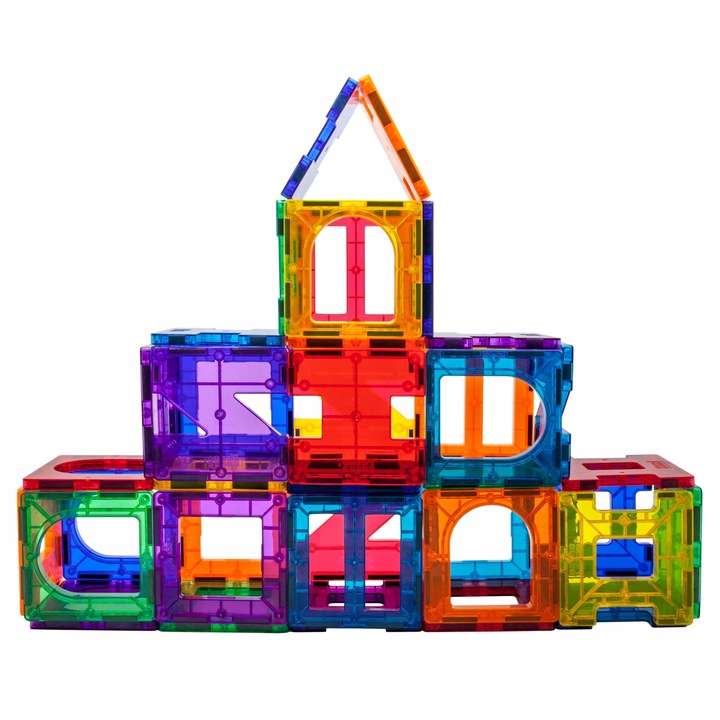 Klocki magnetyczne konstrukcyjne budowlane edukacyjne dla dzieci 42 el