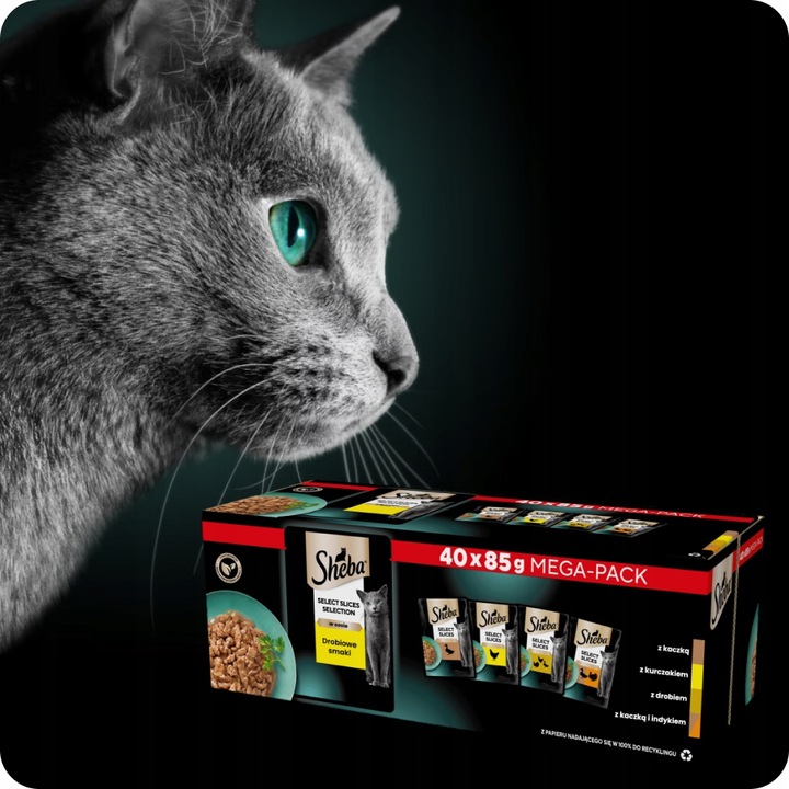 SASZETKI SHEBA SELECTION SELECT SLICES DROBIOWE SMAKI 40X85G