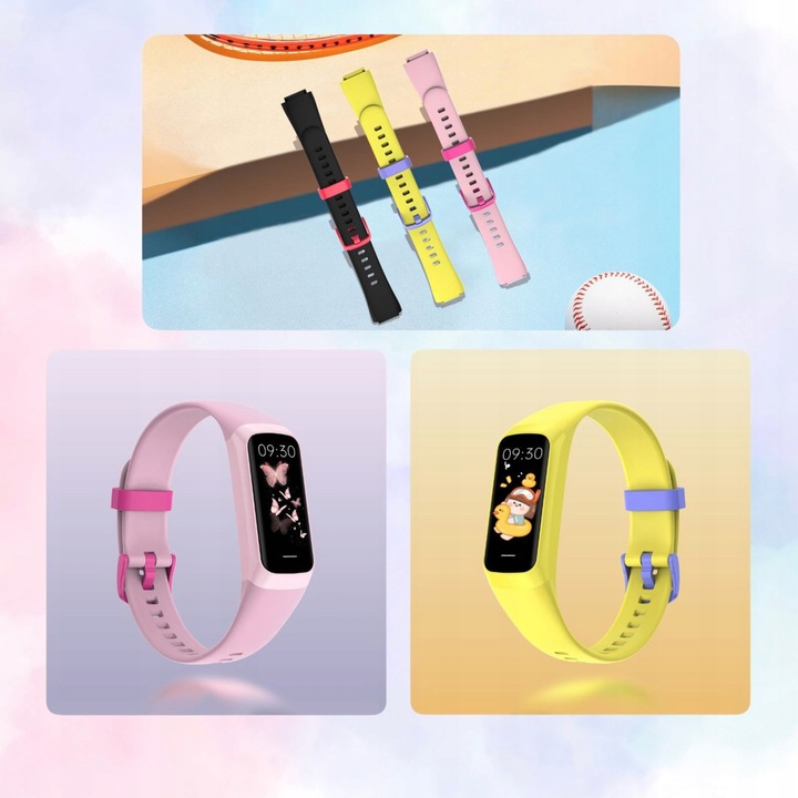 Zegarek dziecięcy SMARTWATCH AMOLED SMARTBAND FIT SMS KROKI PULS TERMOMETR