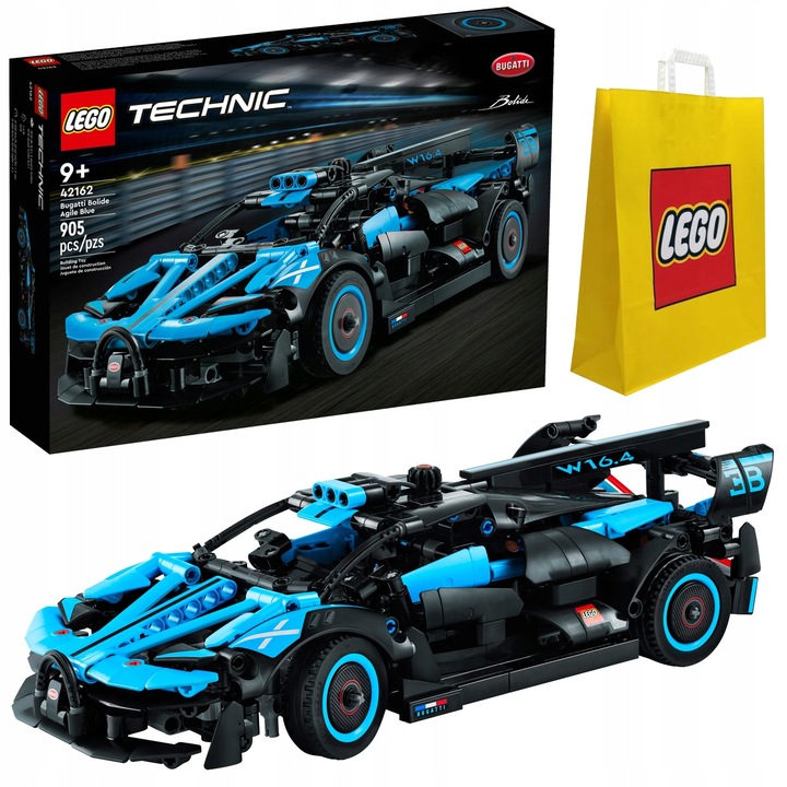 KLOCKI LEGO TECHNIC 42162 BUGATTI BOLIDE AGILE BLUE NOWE DLA DZIECI + TORBA