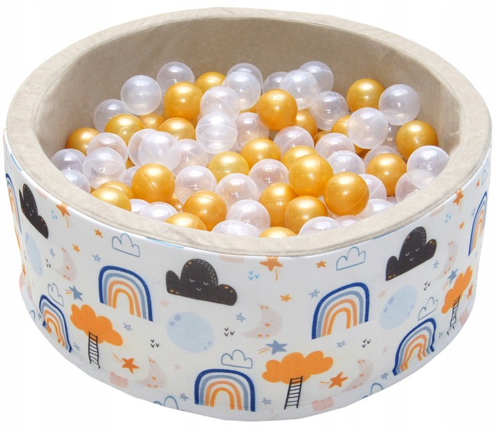 Suchy basen z piłkami kulkami 200szt dla dzieci piłeczkami 80x30 kojec
