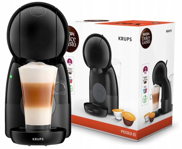 EKSPRES KAPSUŁKOWY KRUPS DOLCE GUSTO PICCOLO XS KP1A3B 1600W 15BAR 0,8L