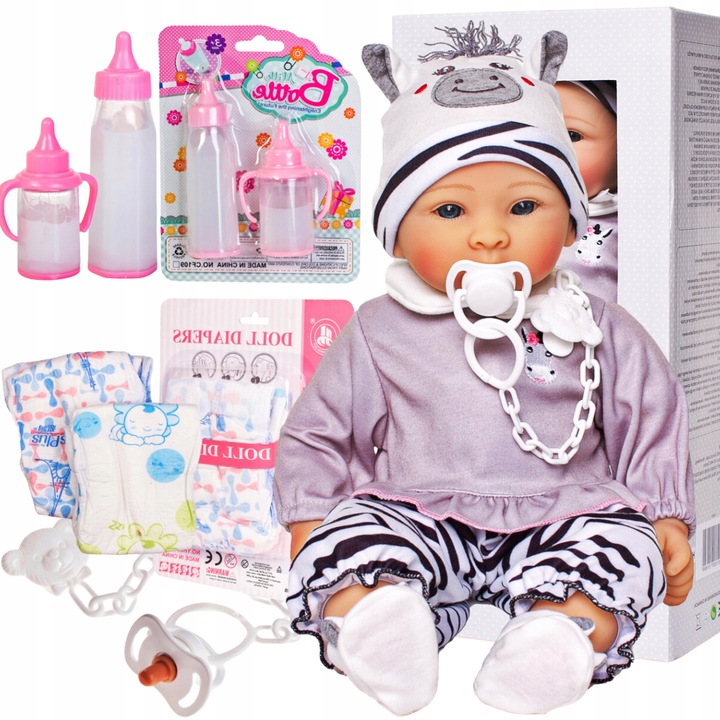 LALKA BOBAS Z DŹWIĘKIEM INTERAKTYWNA BUTELKI MÓWI ŚPIEWA SMOCZEK ZESTAW XXL