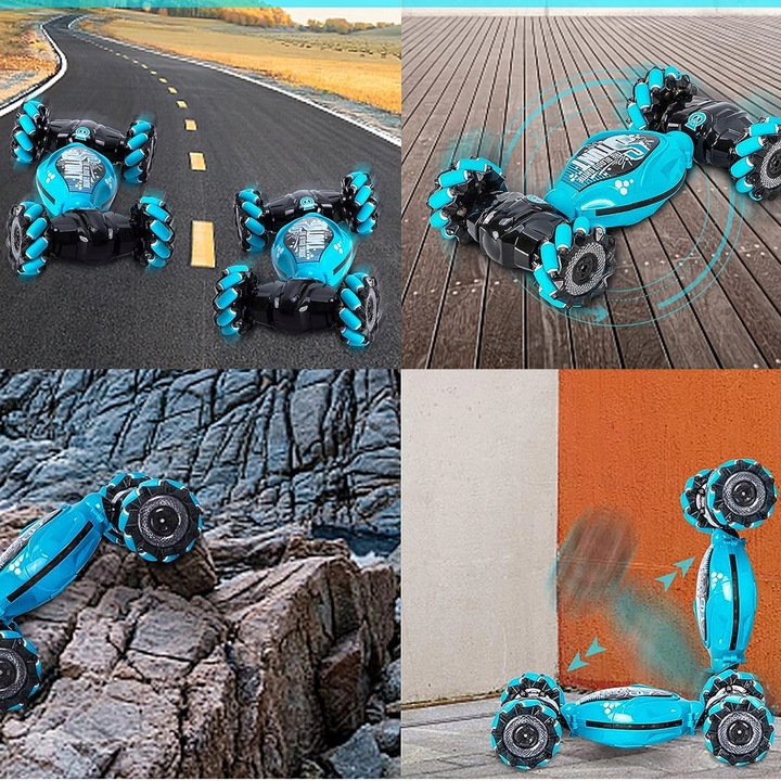 AUTO KASKADERSKIE SAMOCHÓD STEROWANY RĘKĄ GESTAMI +PILOT - AUTO 4X4 LED