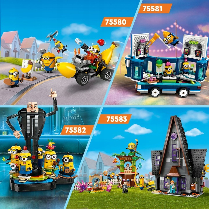 LEGO 75581 MINIONKI Imprezowy autobus Zestaw Klocki 7 lat na Prezent +Torba
