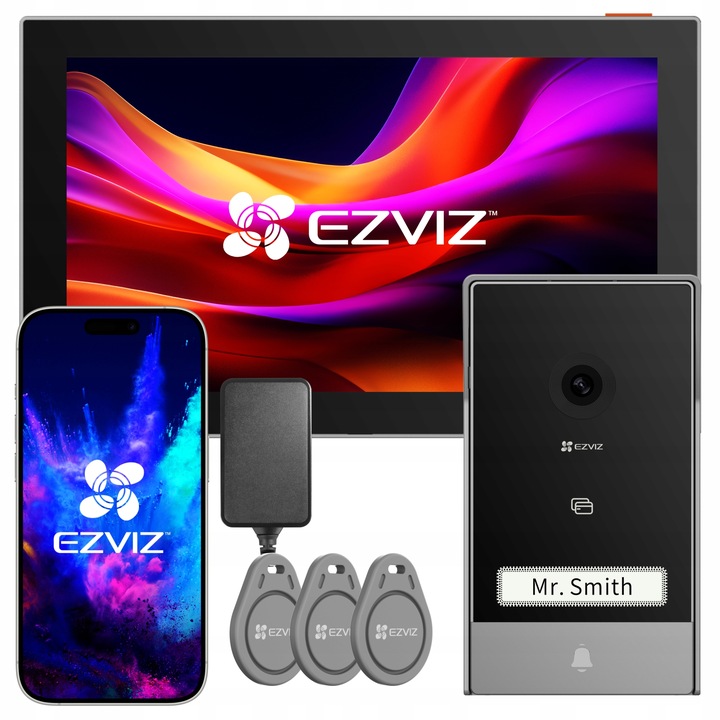 Wideodomofon WIFI Domofon FURTKA 7 cali Monitor EZVIZ CS-HP7 Aplikacja