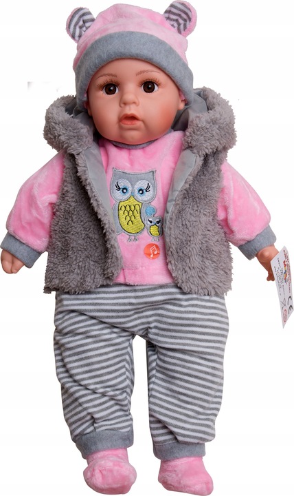 LALKA BOBAS MÓWI I ŚPIEWA POLSKI 45CM+SMOCZEK_68