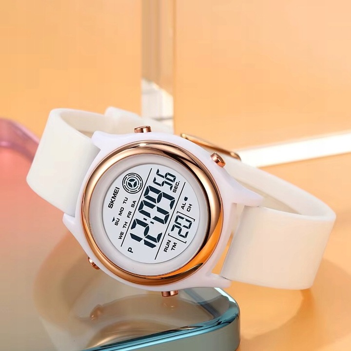 Zegarek damski elektroniczny pasek czytelna tarcza wiele funkcji