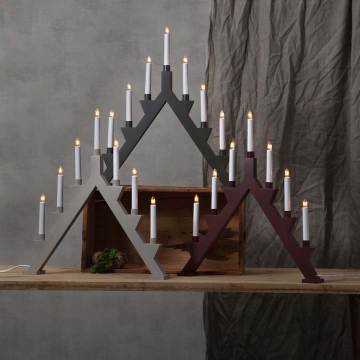 Świecznik adwentowy ZACK drewniany czerwony