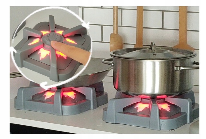 KUCHNIA DREWNIANA KUCHENKA DLA DZIECI AKCESORIA DŹWIĘK ŚWIECĄCE PALNIKI