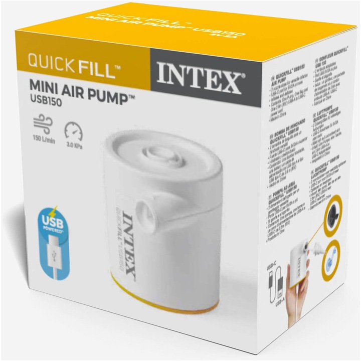 MINI POMPKA ELEKTRYCZNA USB PRZENOŚNA LEKKA 5V/2A USB150 INTEX 66616 2025