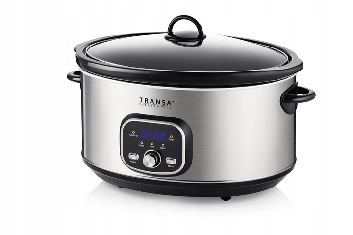 WOLNOWAR Garnek ceramiczny z PROGRAMATOREM SlowCooker TRANSA 6,5L 320W