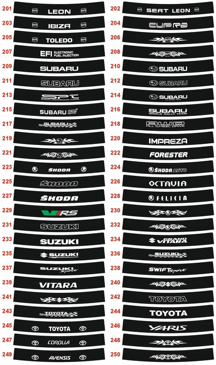 NAKLEJKA - PAS NA SZYBĘ ZEWNĘTRZNY