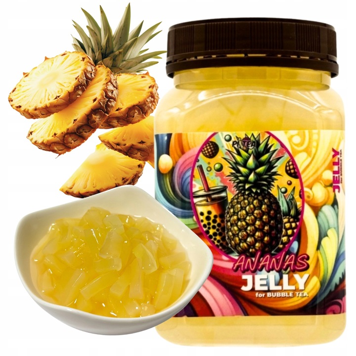 Zestaw do Bubble Tea żelki z kokosa JABŁKO ANANAS JAGODA 3x 450 g MIX NR II