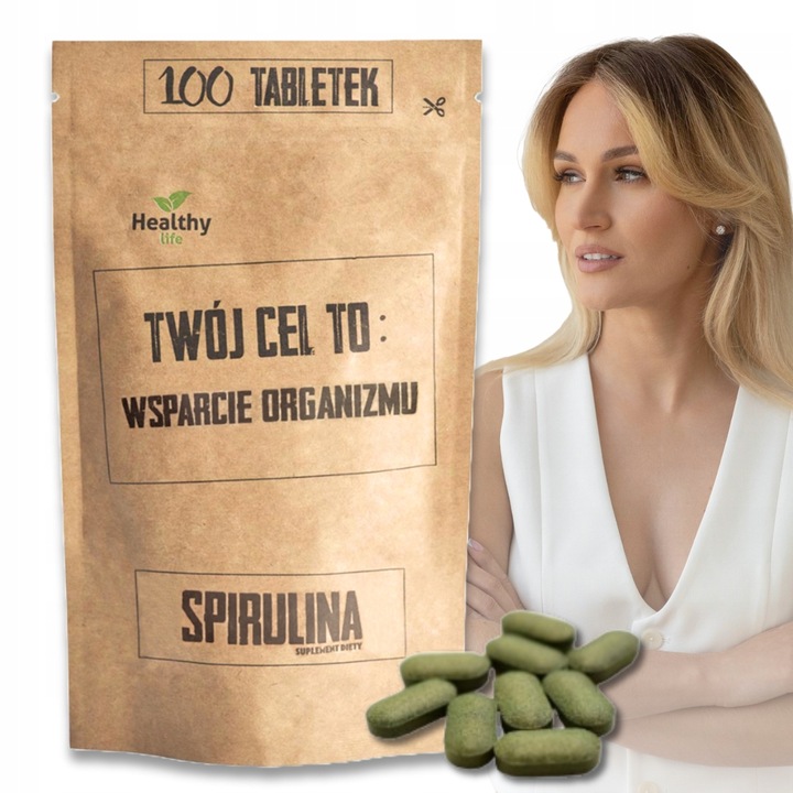 SPIRULINA Twój Cel To 500mg - ODKWASZENIE ODCHUDZANIE WITALNOŚĆ 100 TAB.