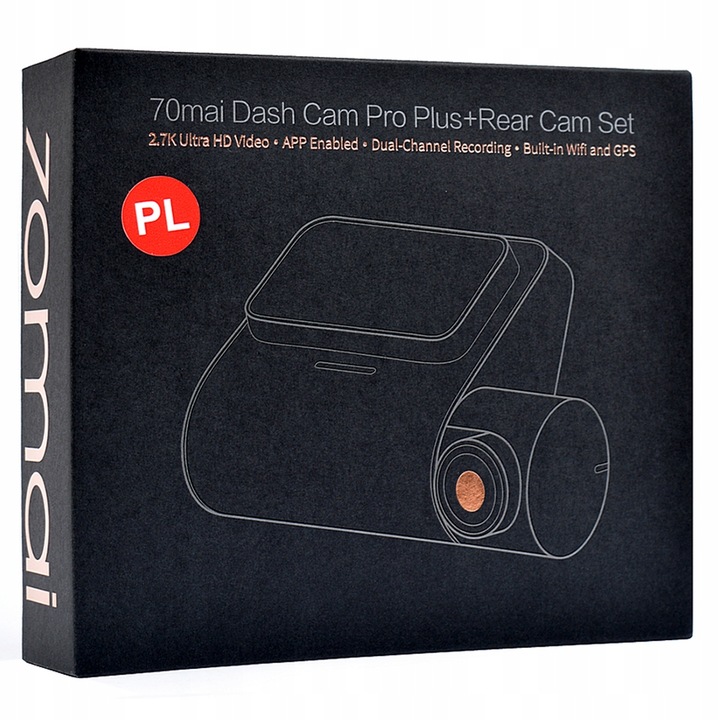 Kamera samochodowa 70mai PRO++ A500S+WSTECZNA j.PL