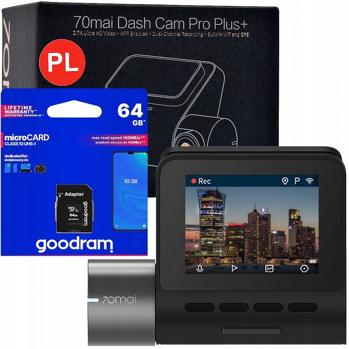 Kamera samochodowa 70mai PRO Plus+ A500S język PL