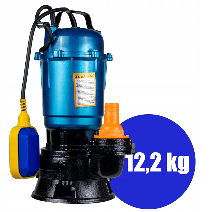 POMPA DO WODY BRUDNEJ Z ROZDRABNIACZEM DO SZAMBA CZYSTEJ PŁYWAK + 4 ZŁĄCZA