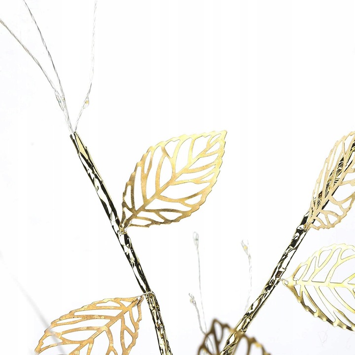 DRZEWKO LAMPKA BONSAI LED 50 CM ZŁOTE LISTKI LIŚCIE ŚWIECĄCE USB OZDOBA