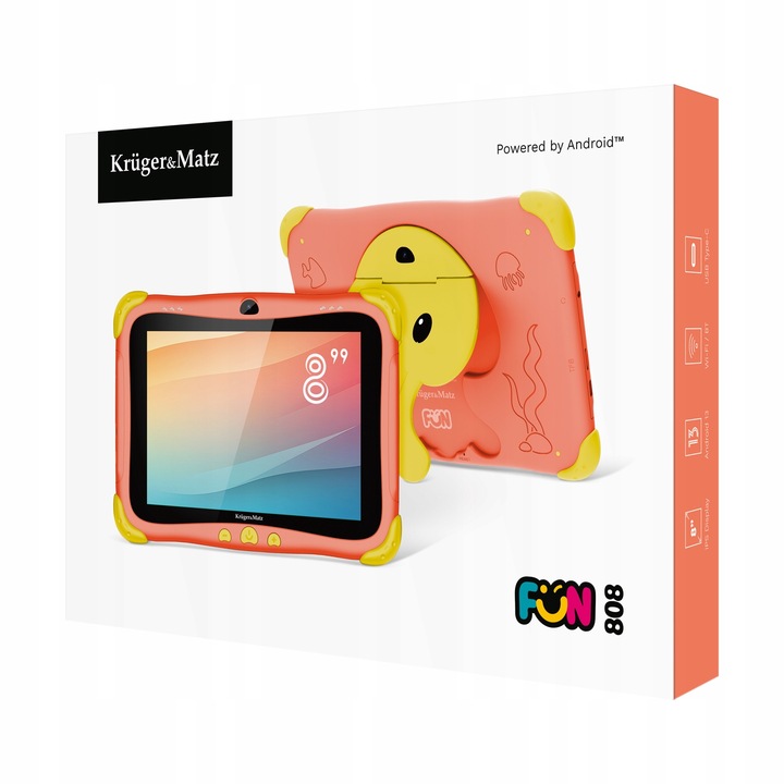 Tablet dla dzieci edukacyjny Kruger&Matz 8" FUN 808 3/32GB WiFi Android 13