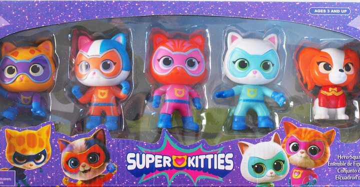 SUPERKOTY SUPER KITTIES FIGUREK EKIPA KOTKI ZESTAW 5 FIGUREK