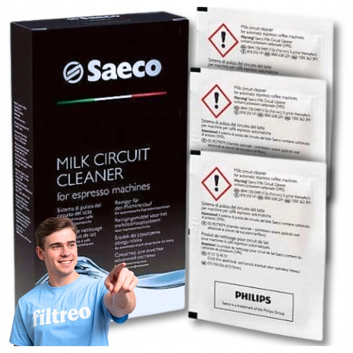 Środek do czyszczenia obiegu mleka 6 saszetek do ekspresu Saeco CA6705