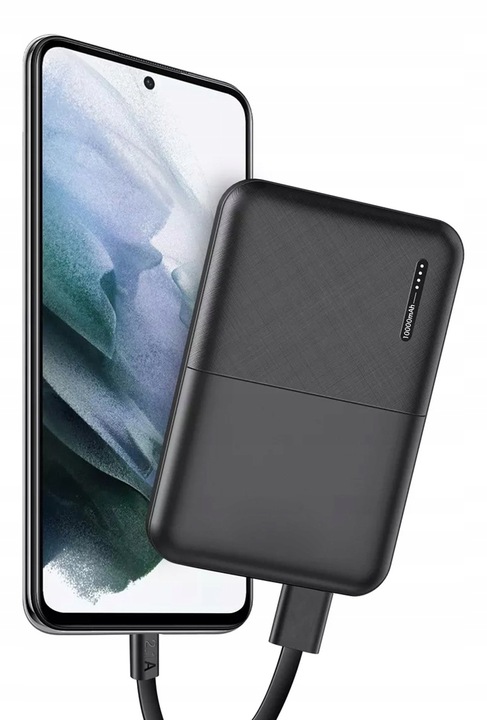 MINI POWERBANK PRZENOŚNA ŁADOWARKA 10000 mAh 2×USB/Micro USB/USB-C POWER