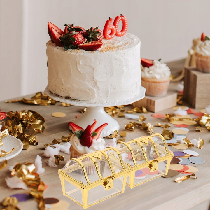 6 SZTUK PLASTIKOWE PUDEŁKO NA SKARBY SKRZYNIA SKARBÓW ETUI SKRZYNIA