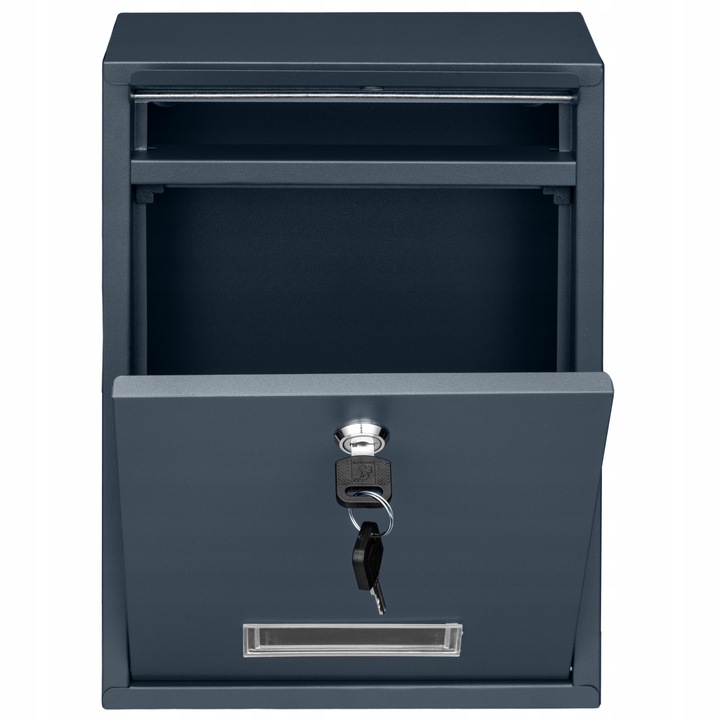 SKRZYNKA POCZTOWA NA LISTY POCZTĘ GAZETY ULOTKI WIZJER KOMPAKTOWA ANTRACYT