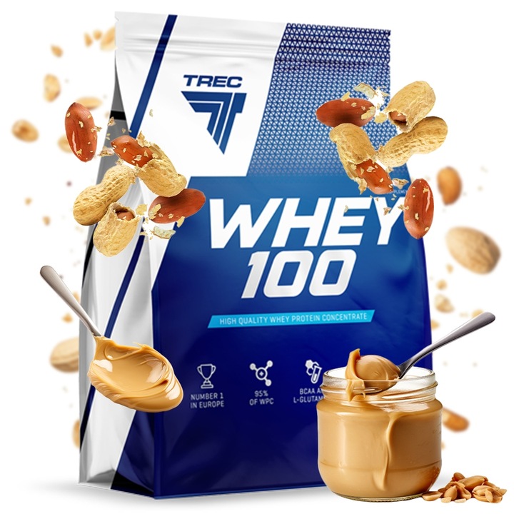 PRZEPYSZNE BIAŁKO WPC PROTEINY Trec Whey 100 2275g NA MASĘ SIŁĘ RZEŹBĘ