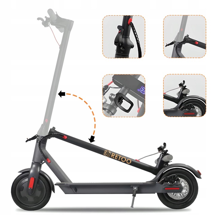 HULAJNOGA ELEKTRYCZNA 20km/h LED SKŁADANA