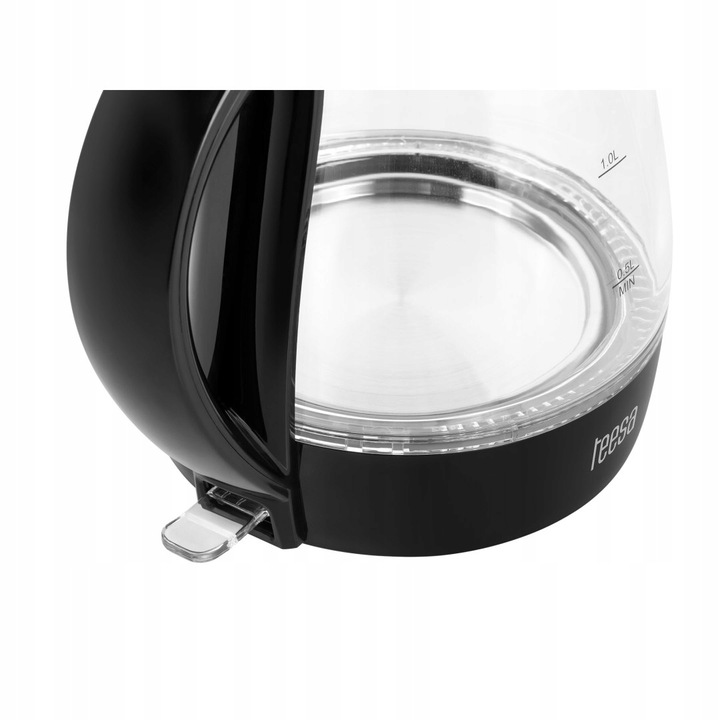 Czajnik elektryczny bezprzewodowy szklany czarny 2200W 1,7L Teesa