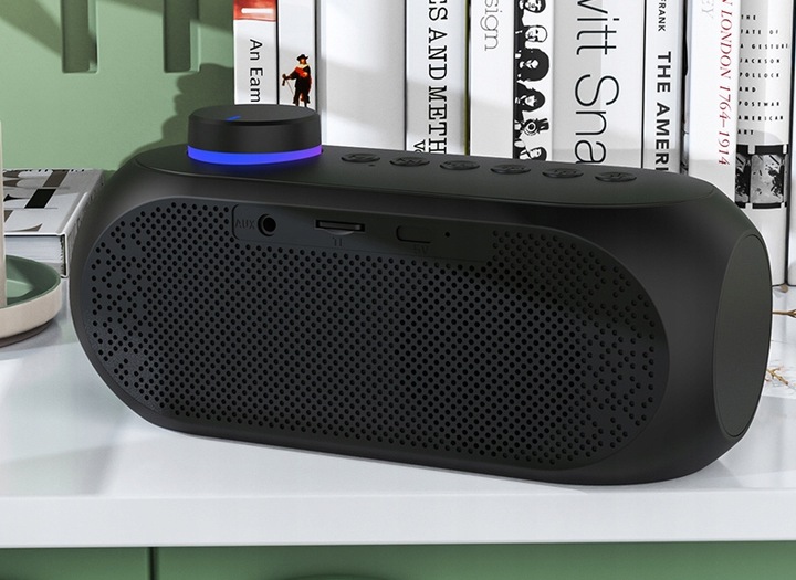 GŁOŚNIK BEZPRZEWODOWY BLUETOOTH BUDZIK ZEGAR LED RADIO FM MP3 OŚWIETLENIE