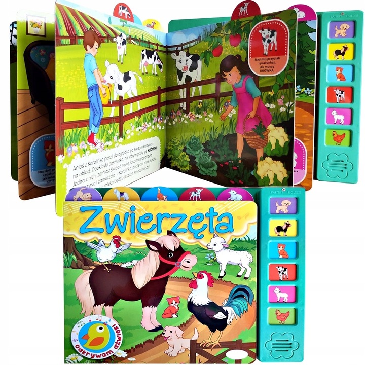 KSIĄŻKA SENSORYCZNA ODKRYWAM DŹWIĘKI ZWIERZĘTA
