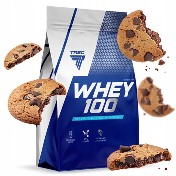 PYSZNE BIAŁKO WPC Trec Whey 100 700g PROTEINY NA MASĘ MIĘŚNIE DO TRENINGU