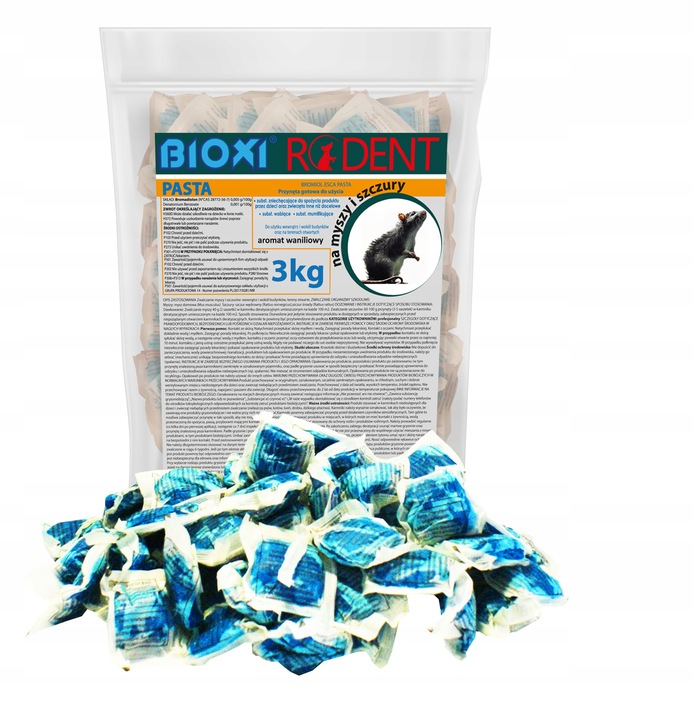 1kg TRUTKA BRODIFAKUM NA PASTA MYSZY SZCZURY KRETY profesjonalna BIOXI