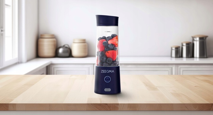 BLENDER BEZPRZEWODOWY KIELICHOWY 450ml 300W GRANATOWY zabierz ze sobą!