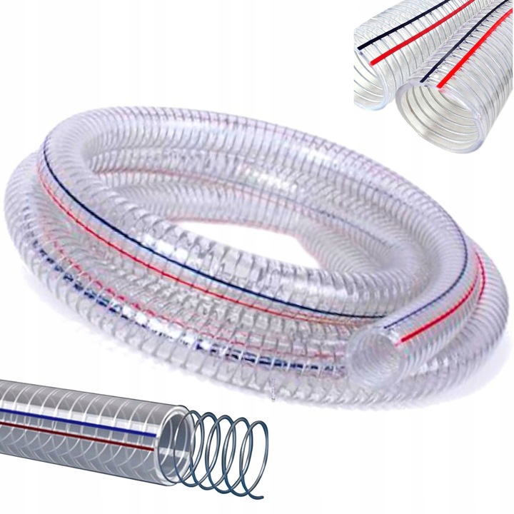 WĄŻ SSAWNY 8m SSĄCY TŁOCZNY ZBROJONY DRUTEM do POMPY HYDROFORÓW 2"cale