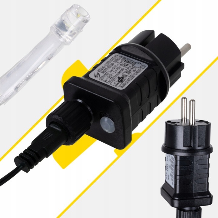 LAMPKI CHOINKOWE CIEPŁE ZEWNĘTRZNE ŚWIĄTECZNE 8 TRYBÓW 500 LED 35M