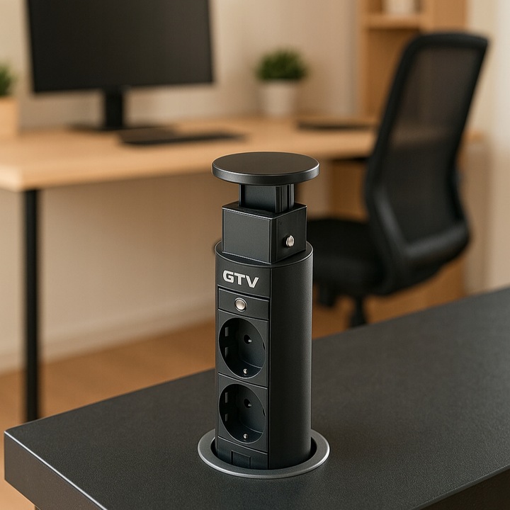 GNIAZDO POTRÓJNE CHOWANE W BLAT NABLATOWE GNIAZDKO