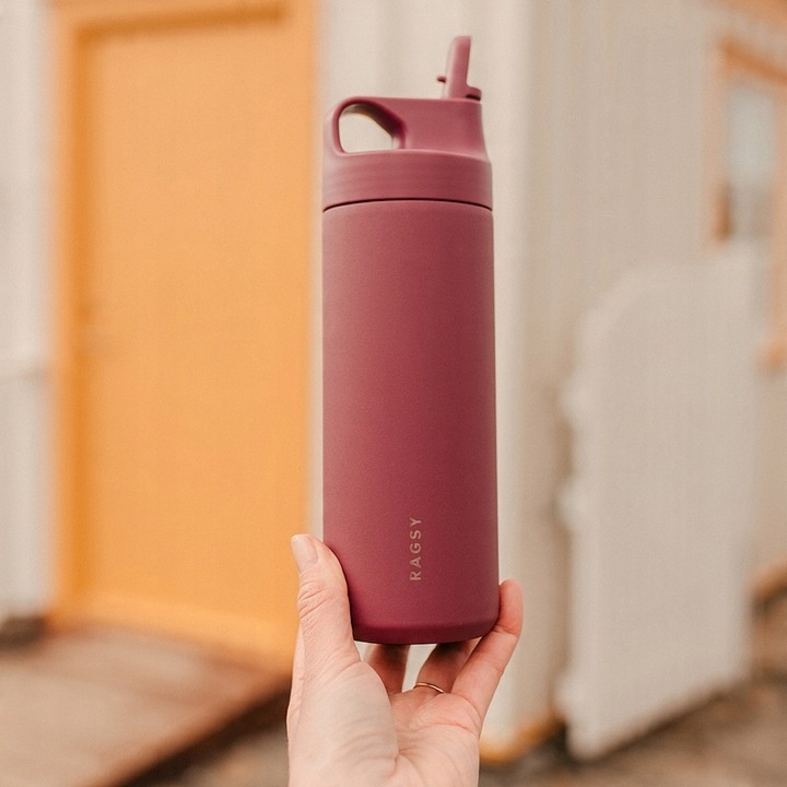 Kubek Termiczny ze słomką i ustnikiem ADV 500 ml BPA FREE - Sand/Piaskowy